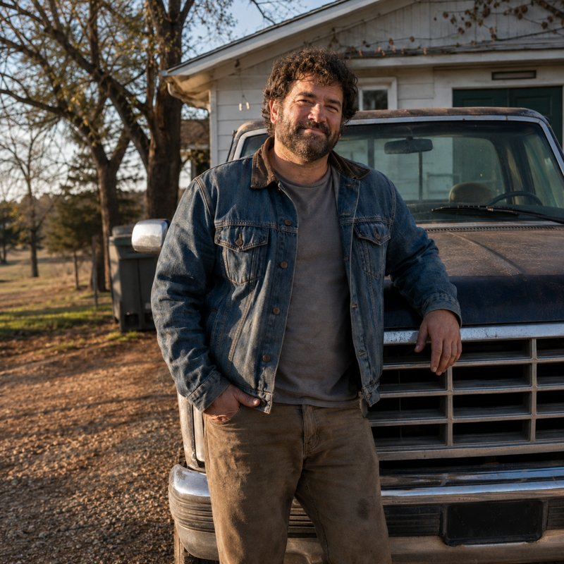 Marcus with his truck